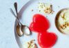 Thomasina Miers’ recipe for rhubarb jellies with white chocolate cream